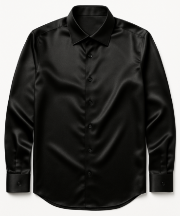 Black Satin Shirt