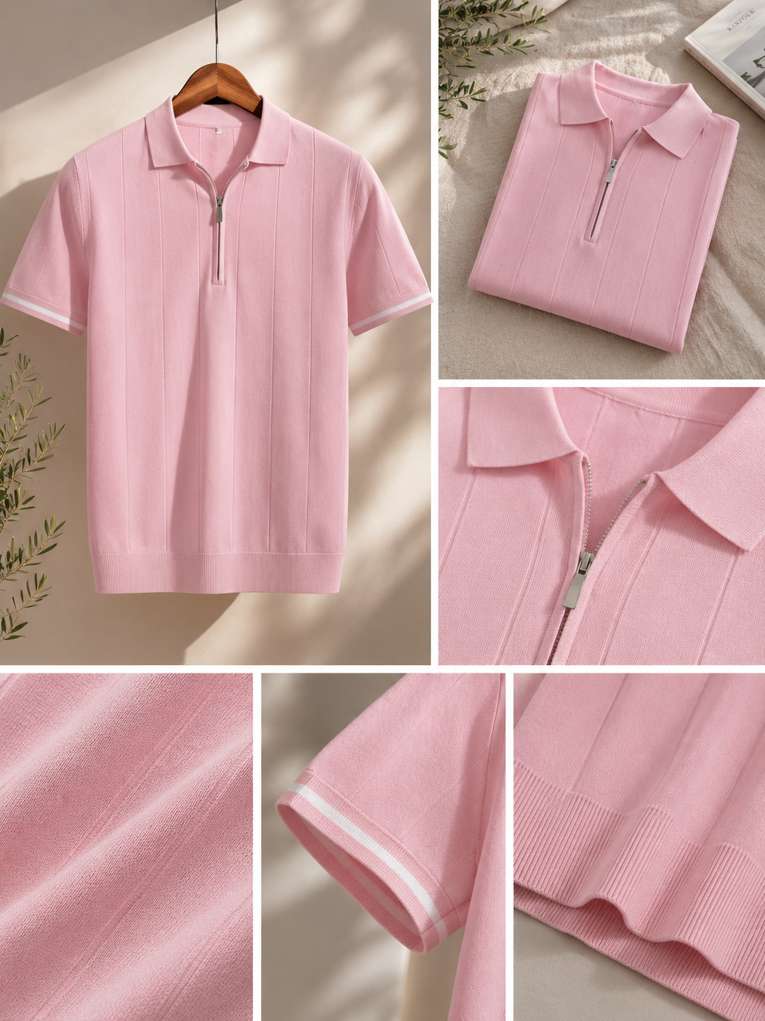 Rosé Knit Polo