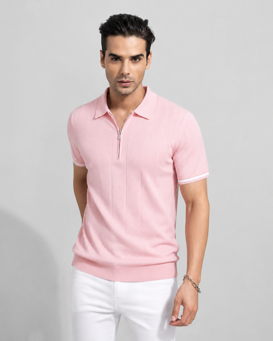 Rosé Knit Polo